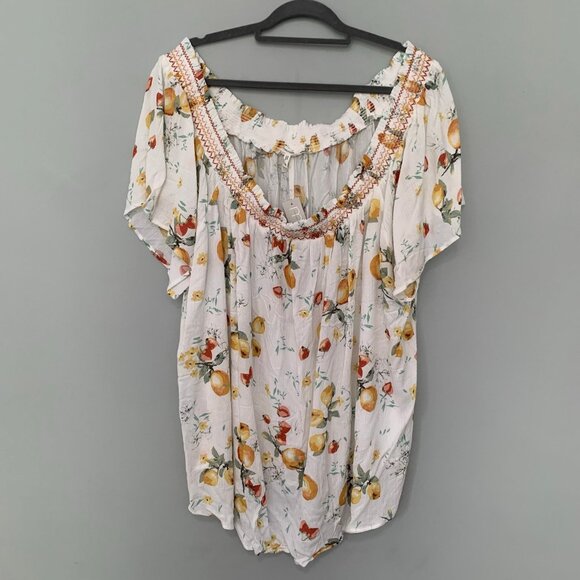 NEW Maurices floral off shoulder stretch casual lightweight flowy shirt top - Picture 1 of 9